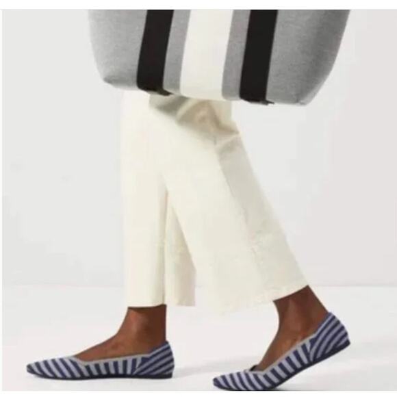 Rothy's Shoes - Rothy's The Point Flat Blue White Stripe Riviera Size 6.5‎